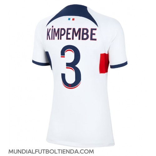 Camiseta Paris Saint-Germain Presnel Kimpembe #3 Segunda Equipación Replica 2023-24 para mujer mangas cortas